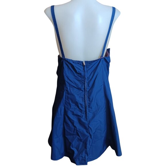 sz 38 Vintage 1940s Swim Dress Nylon Sea Goddess Zipback Atomic Bombshell Sexy - Picture 4 of 11